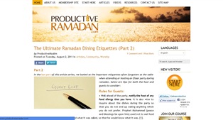 ProductiveRamadan.com — A ProductiveMuslim.com Project
