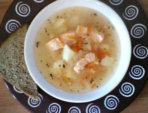 Суп с форелью классический. Первые блюда