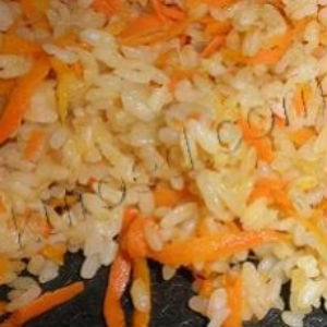 Рис с морковью. Вторые блюда
