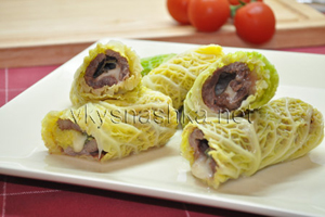 Голубцы с мясом и сыром. Вторые блюда